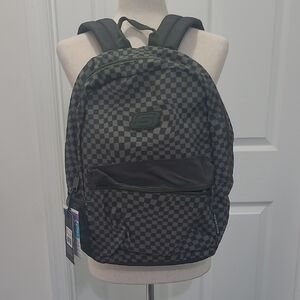 COPY - Skechers Black and Gray Checkered Backpack with Adjustable Straps